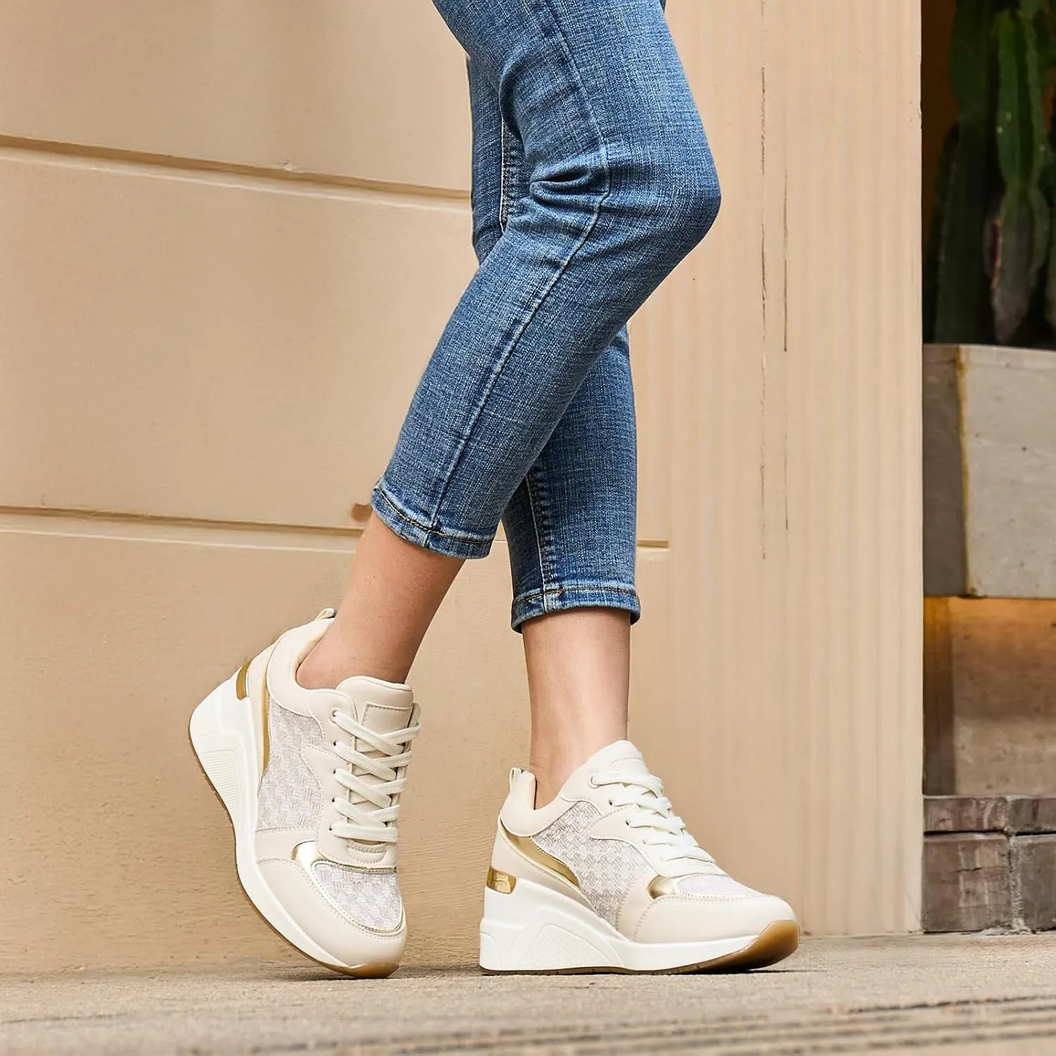 Cestfini Fashion Wedge Heeled Sneakers for Women