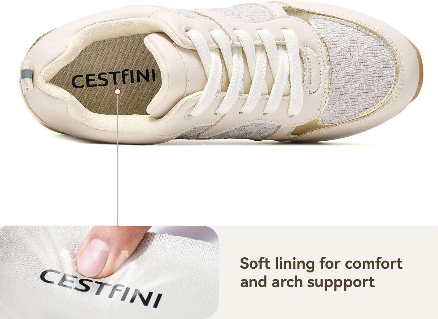 Cestfini Fashion Wedge Heeled Sneakers for Women