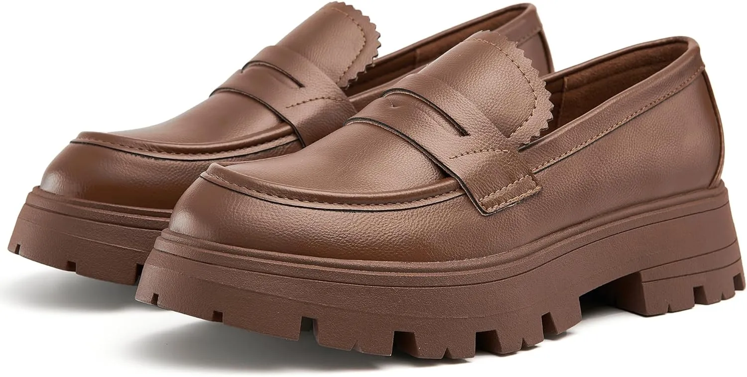 Cestfini Platform Chunky Loafers for Women
