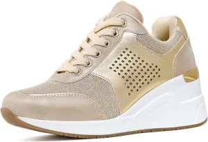 Cestfini Wedge Sneakers for Women - Wedge Tennis Shoes Non-Slip Women Fashion Sneakers