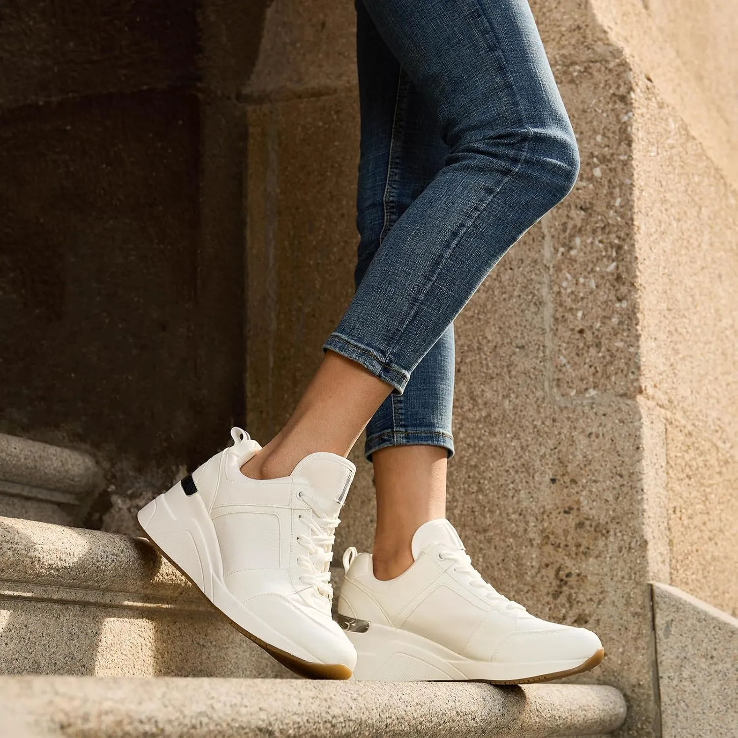 Cestfini Wedge Sneakers for Women - Wedge Tennis Shoes Non-Slip Women Fashion Sneakers