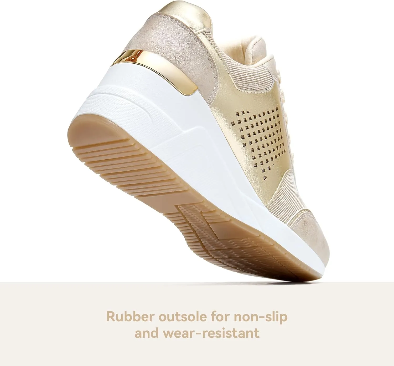 Cestfini Wedge Sneakers for Women - Wedge Tennis Shoes Non-Slip Women Fashion Sneakers