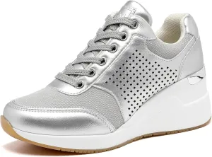 Cestfini Wedge Sneakers for Women - Wedge Tennis Shoes Non-Slip Women Fashion Sneakers