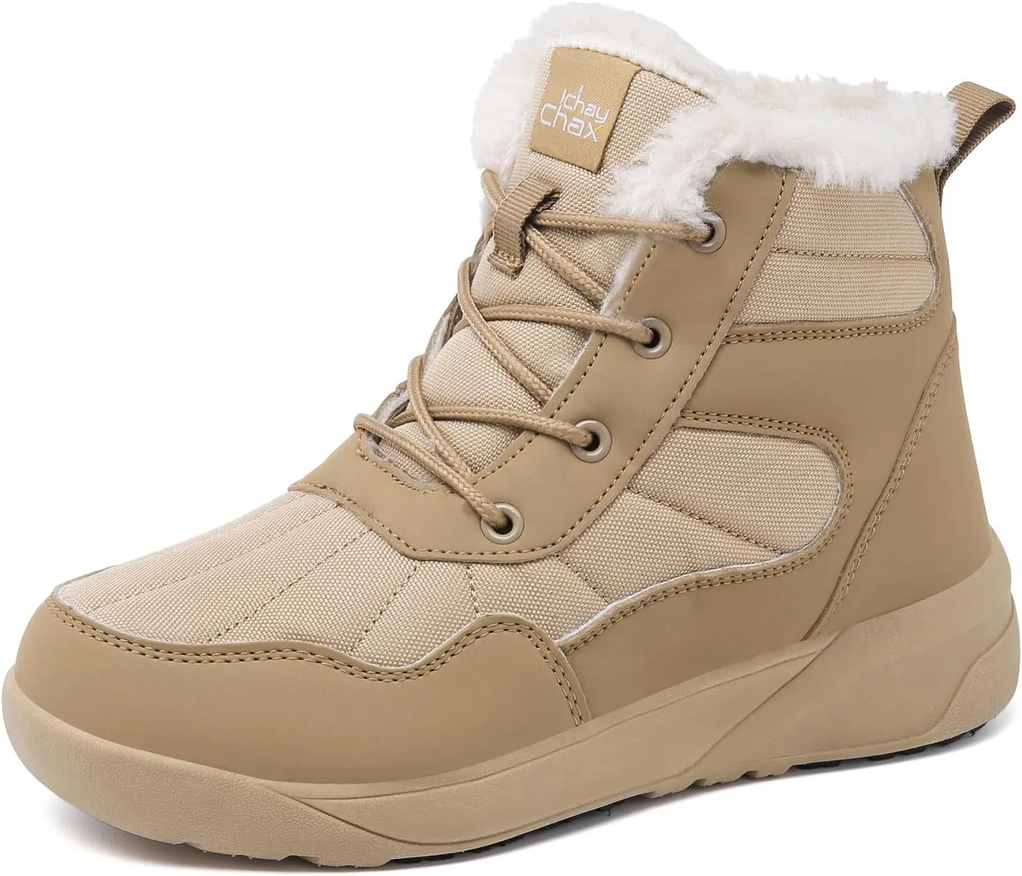 ChayChax Women's Winter Snow Boots with Fur Lined Lightweight Ankle Booties Anti Slip Comfortable Warm Winter Shoes