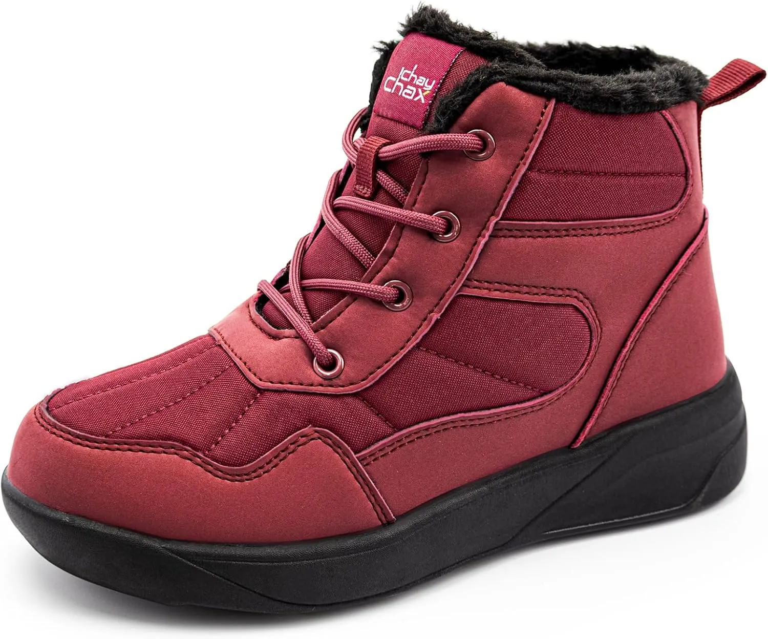 ChayChax Women's Winter Snow Boots with Fur Lined Lightweight Ankle Booties Anti Slip Comfortable Warm Winter Shoes