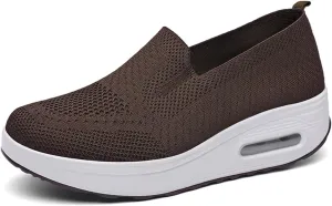 ChicWind Women's Slip on Sock Walking Shoes Mesh Platform Sneakers Air Cushion Nurse Shoes