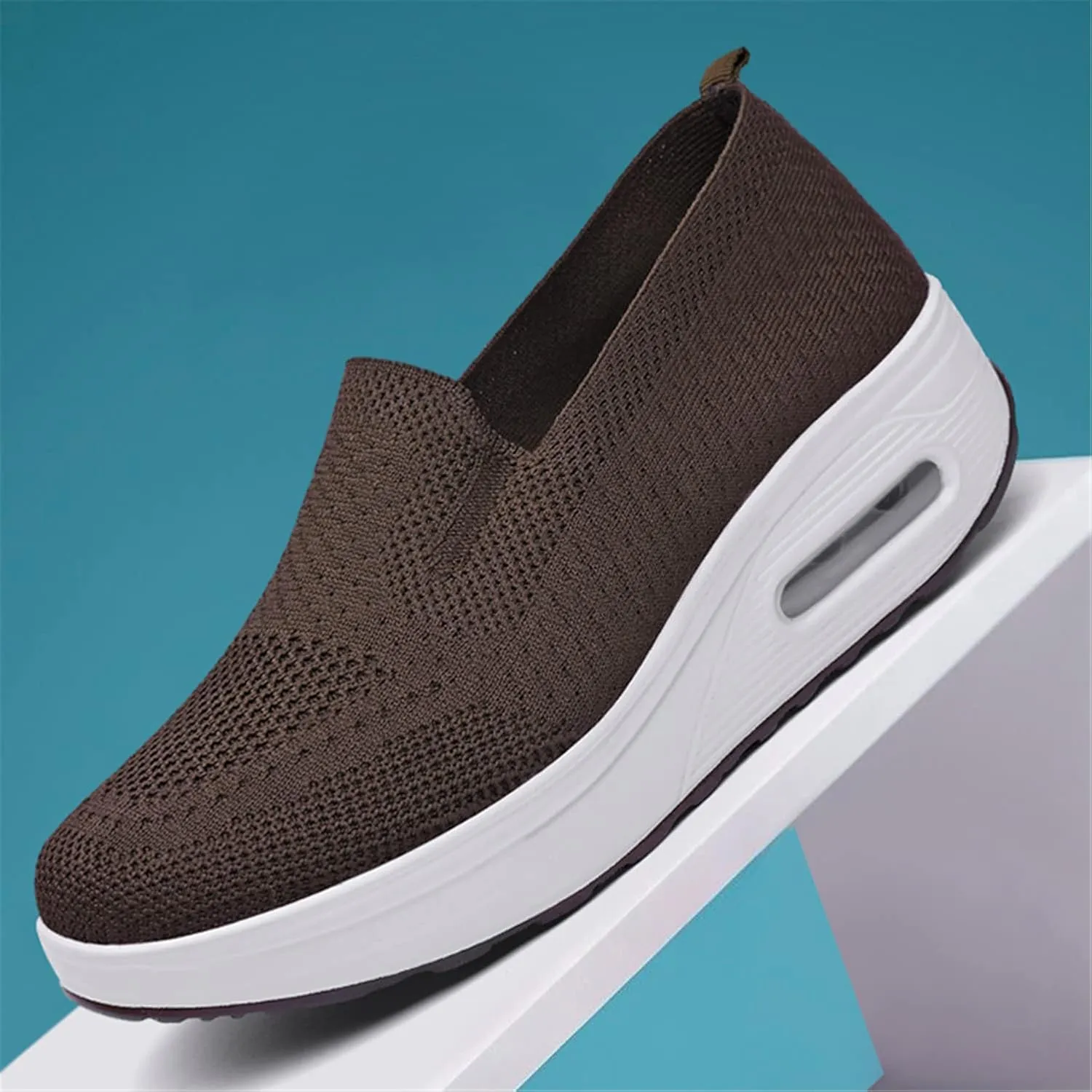 ChicWind Women's Slip on Sock Walking Shoes Mesh Platform Sneakers Air Cushion Nurse Shoes