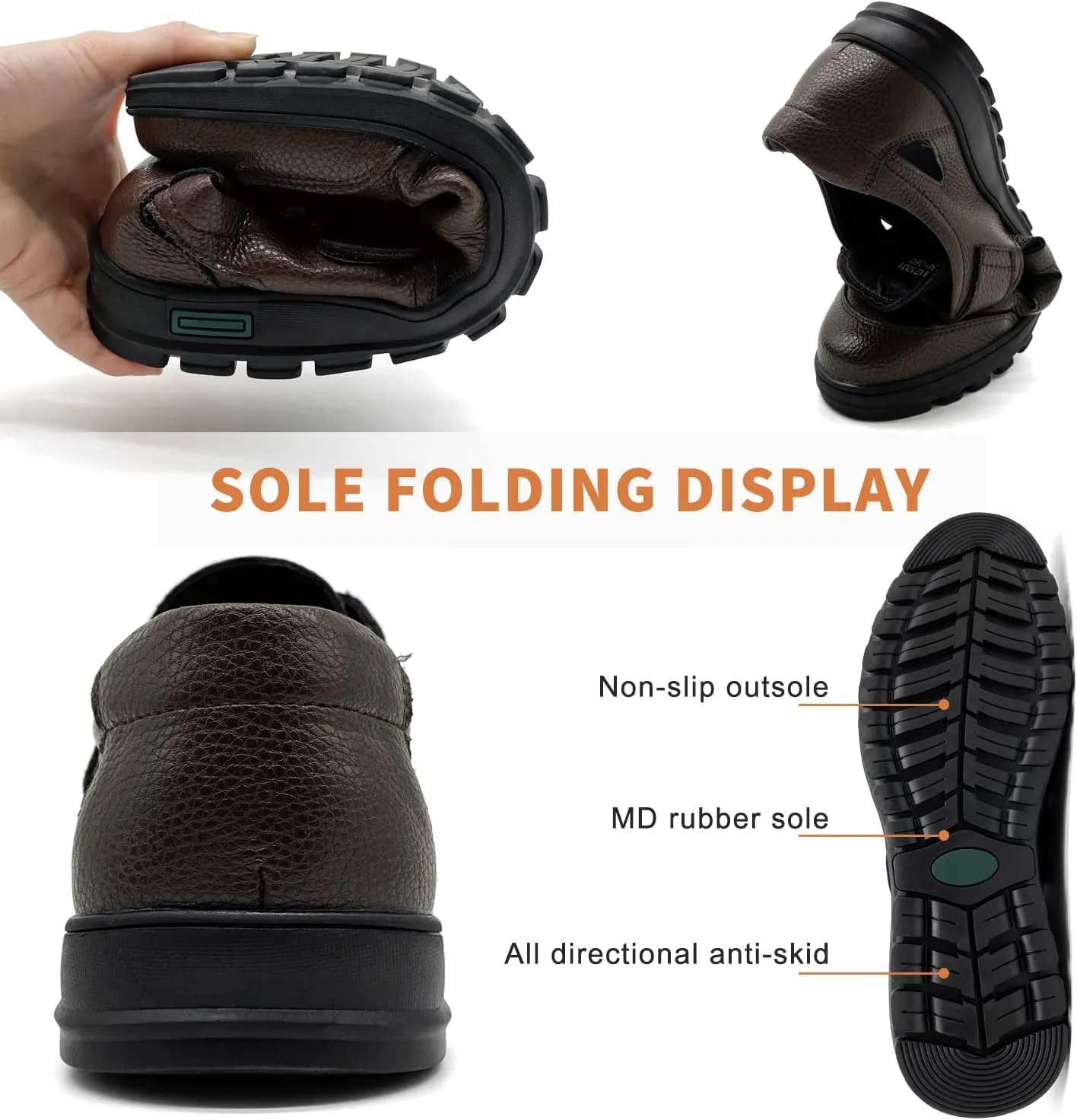 CMM Men's Summer Shoes Closed Toe Strappy Sandals Business Sandals