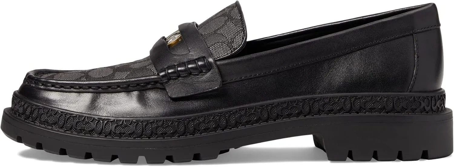 Coach Men's Casual Cooper Loafer with Signature Jacquard and Signature Coin
