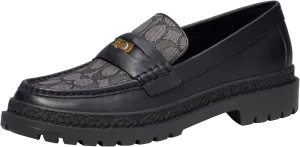 Coach Men's Casual Cooper Loafer with Signature Jacquard and Signature Coin