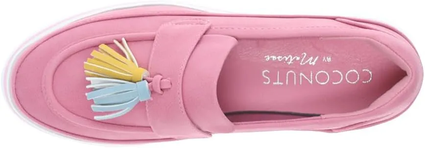 Coconuts by Matisse Womens Tess Lug Sole Platform Loafers Casual - Pink