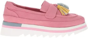 Coconuts by Matisse Womens Tess Lug Sole Platform Loafers Casual - Pink