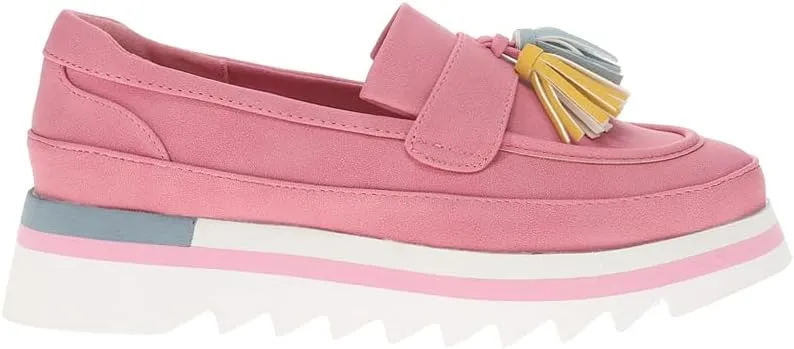 Coconuts by Matisse Womens Tess Lug Sole Platform Loafers Casual - Pink