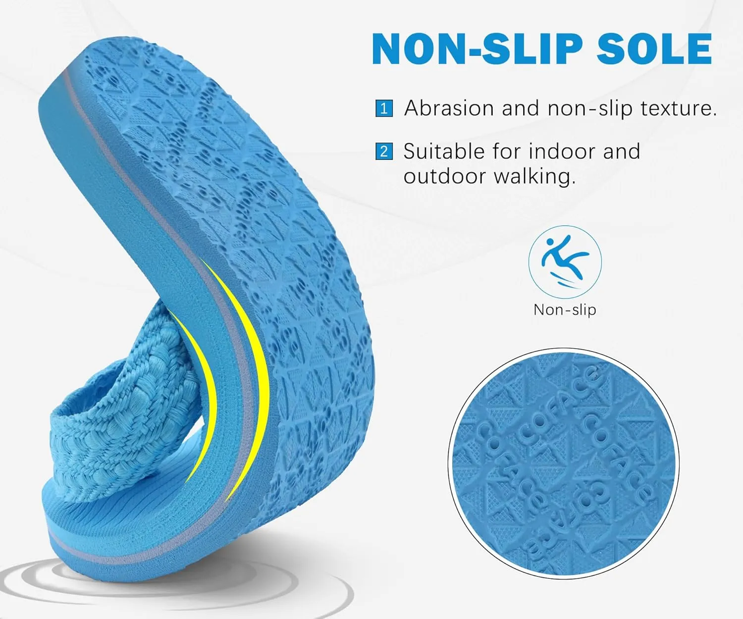 COFACE Womens Orthopedic Flip Flops Comfortable Orthotic Sandals Cushion Recovery Plantar Fasciitis Walking Slip On Ladies Flip Flops for Woman Size 5-11