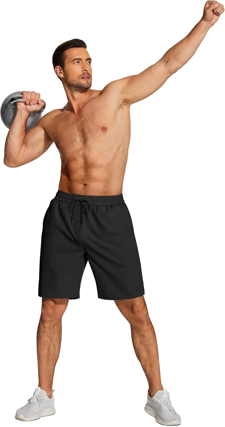 COOFANDY Men's Athletic Running Shorts Quick Dry Lightweight Gym Workout Training Sports Shorts with Pockets