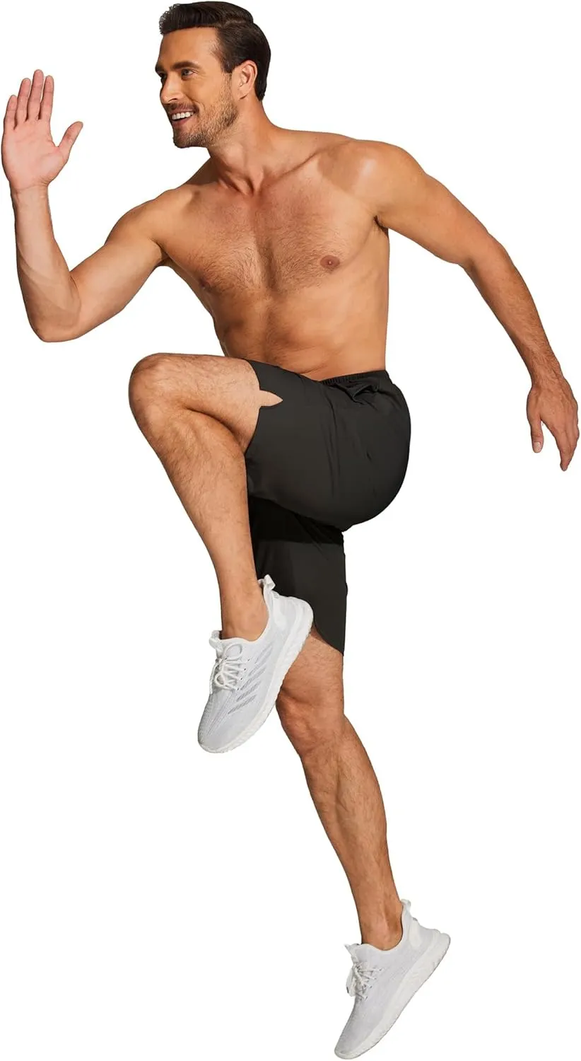 COOFANDY Men's Athletic Running Shorts Quick Dry Lightweight Gym Workout Training Sports Shorts with Pockets