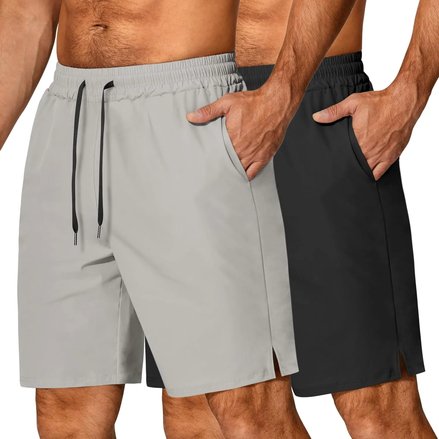 COOFANDY Men's Athletic Running Shorts Quick Dry Lightweight Gym Workout Training Sports Shorts with Pockets