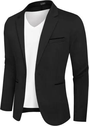 COOFANDY Men's Casual Blazer Jacket Slim Fit Sports Coat Business Suit Jackets One Button