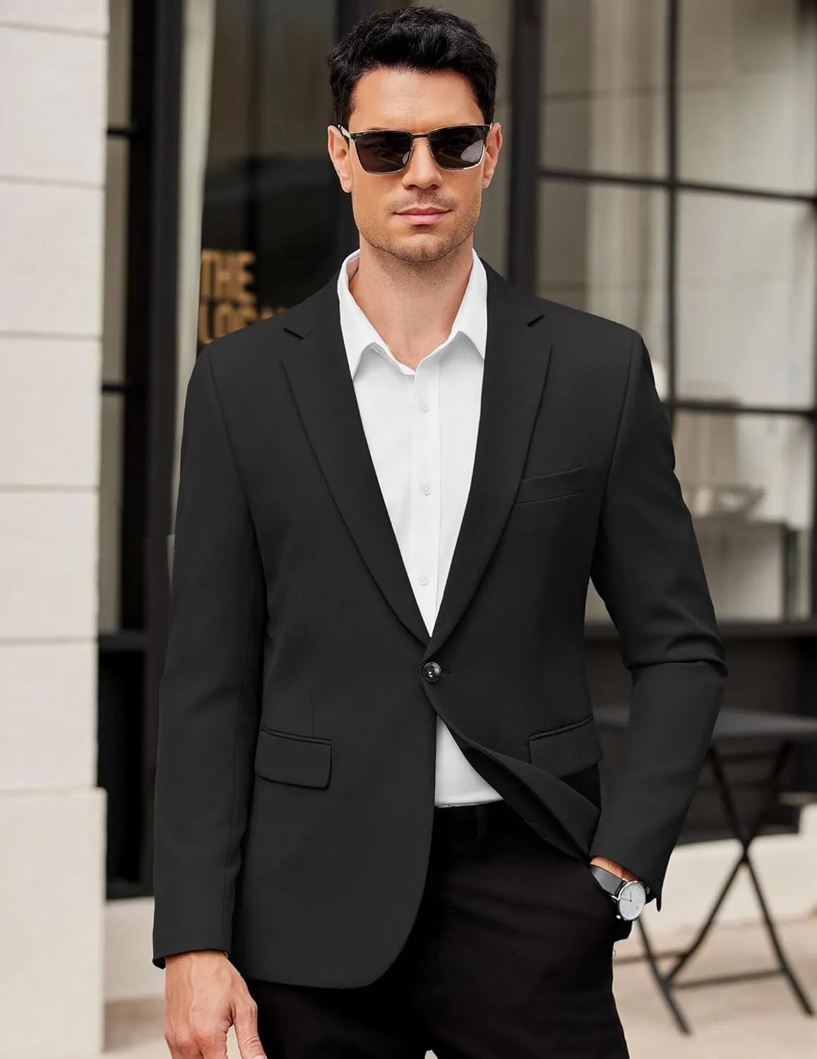 COOFANDY Men's Casual Blazer Regular Fit Lightweight Sport Coats One Button Suit Jacket Dress Blazer Jackets