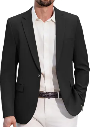 COOFANDY Men's Casual Blazer Regular Fit Lightweight Sport Coats One Button Suit Jacket Dress Blazer Jackets