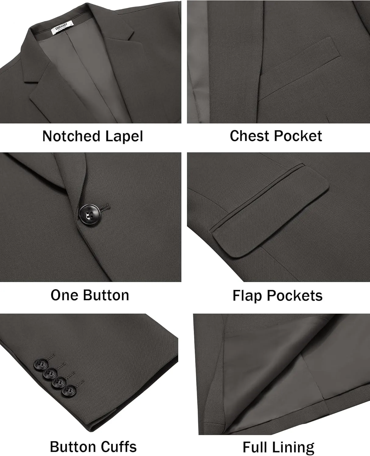 COOFANDY Men's Casual Blazer Regular Fit Lightweight Sport Coats One Button Suit Jacket Dress Blazer Jackets
