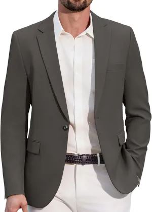 COOFANDY Men's Casual Blazer Regular Fit Lightweight Sport Coats One Button Suit Jacket Dress Blazer Jackets