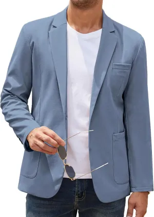 COOFANDY Men's Casual Linen Blazer Lightweight Regular Fit Sport Coat One Button Suit Jacket