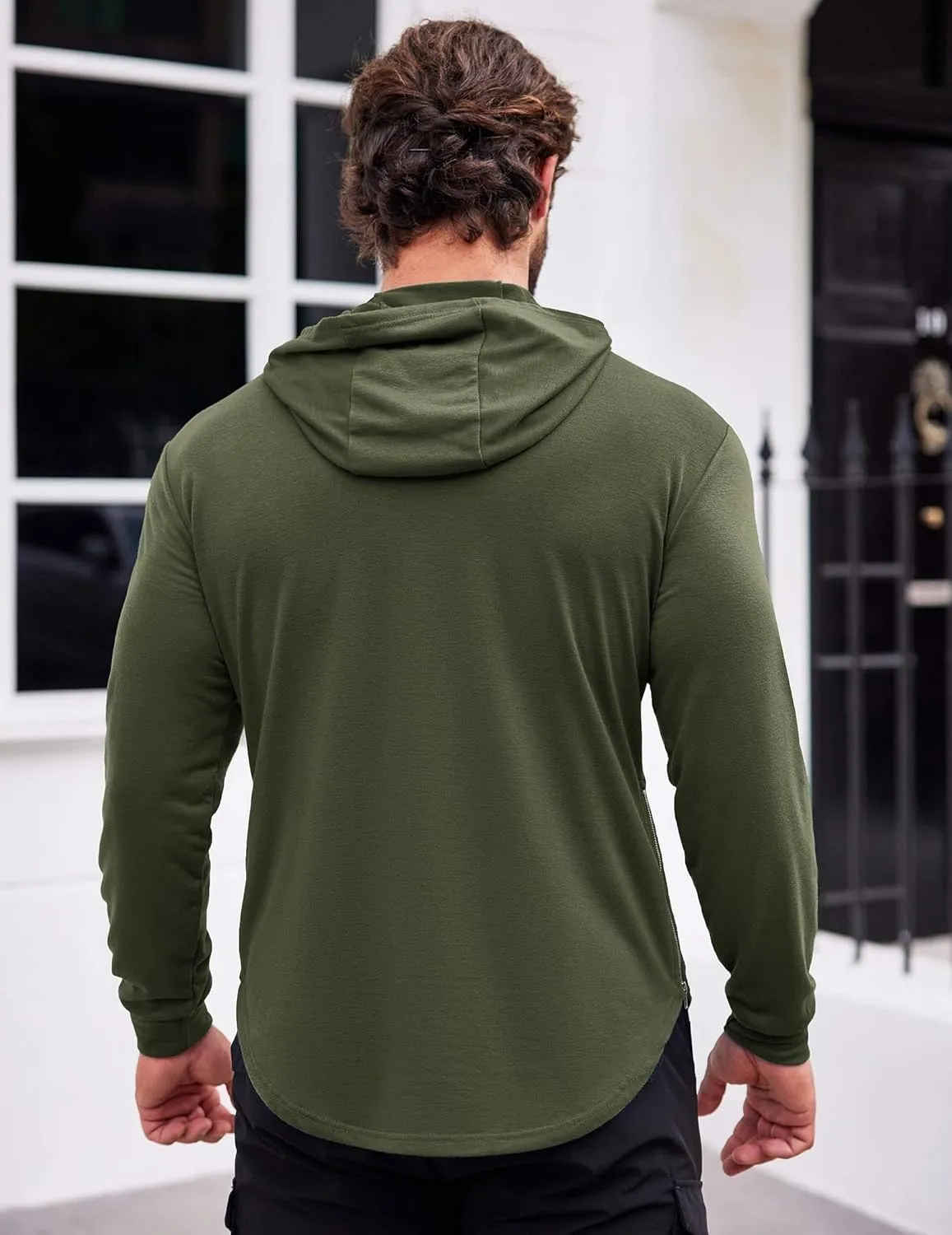 COOFANDY Men's Workout Sweatshirts Long Sleeve Muscle Fit Athletic Gym Hoodies Pullover