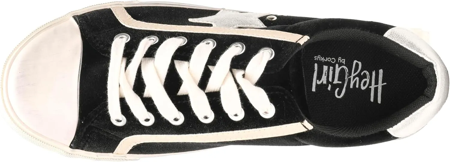 Corkys Footwear Hey Girl Womens Big Dipper Fashion Sneakers - Featuring a Star Patch on The Side with Stud Embellishments, Comfortable Insoles, and A Lace-up Design