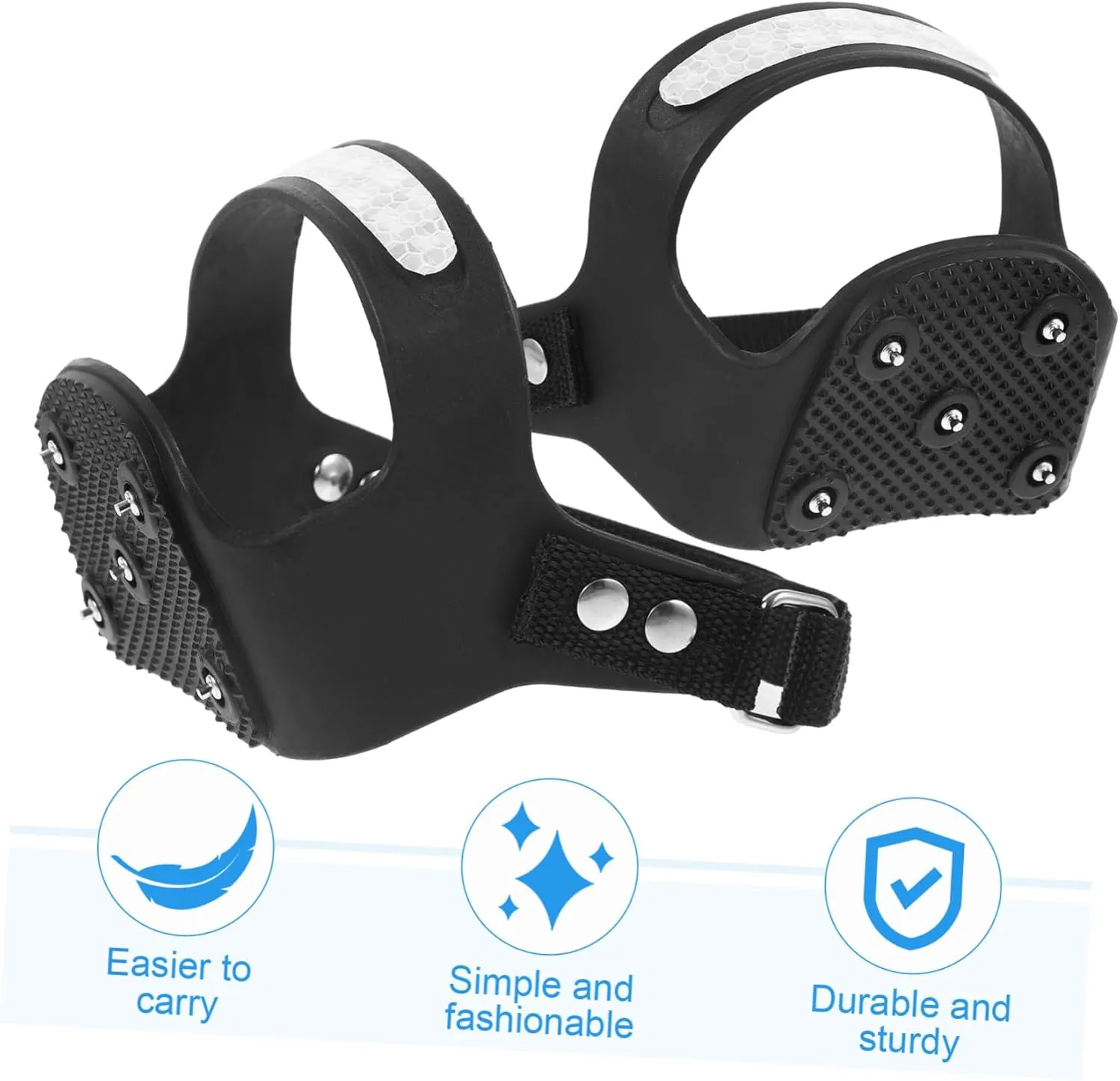 Crampons for Hiking Cleats for Ice and Snow Run Shoe Spikes Walk Traction Cleats Ice Cleat Spikes