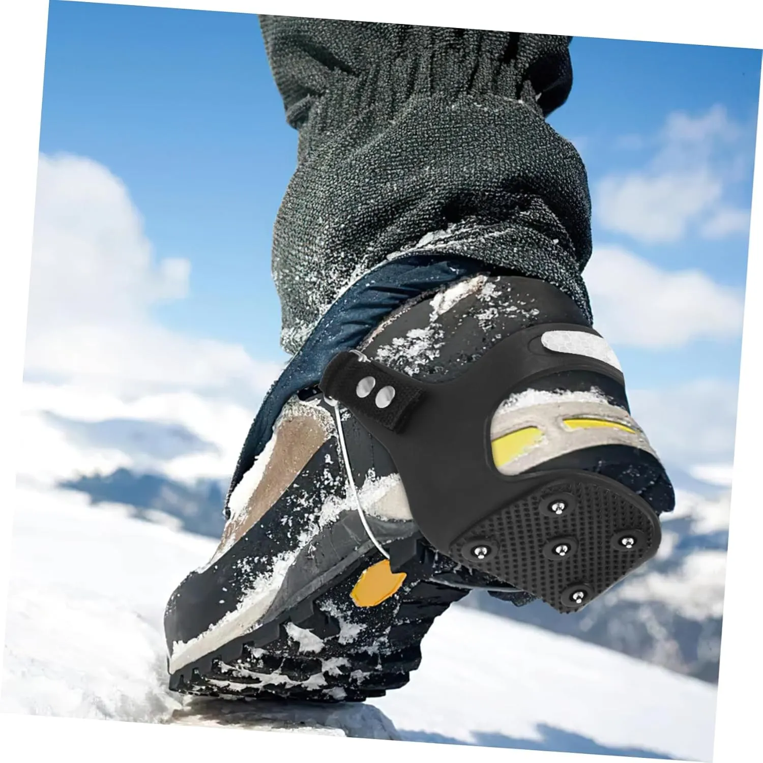 Crampons for Hiking Cleats for Ice and Snow Run Shoe Spikes Walk Traction Cleats Ice Cleat Spikes