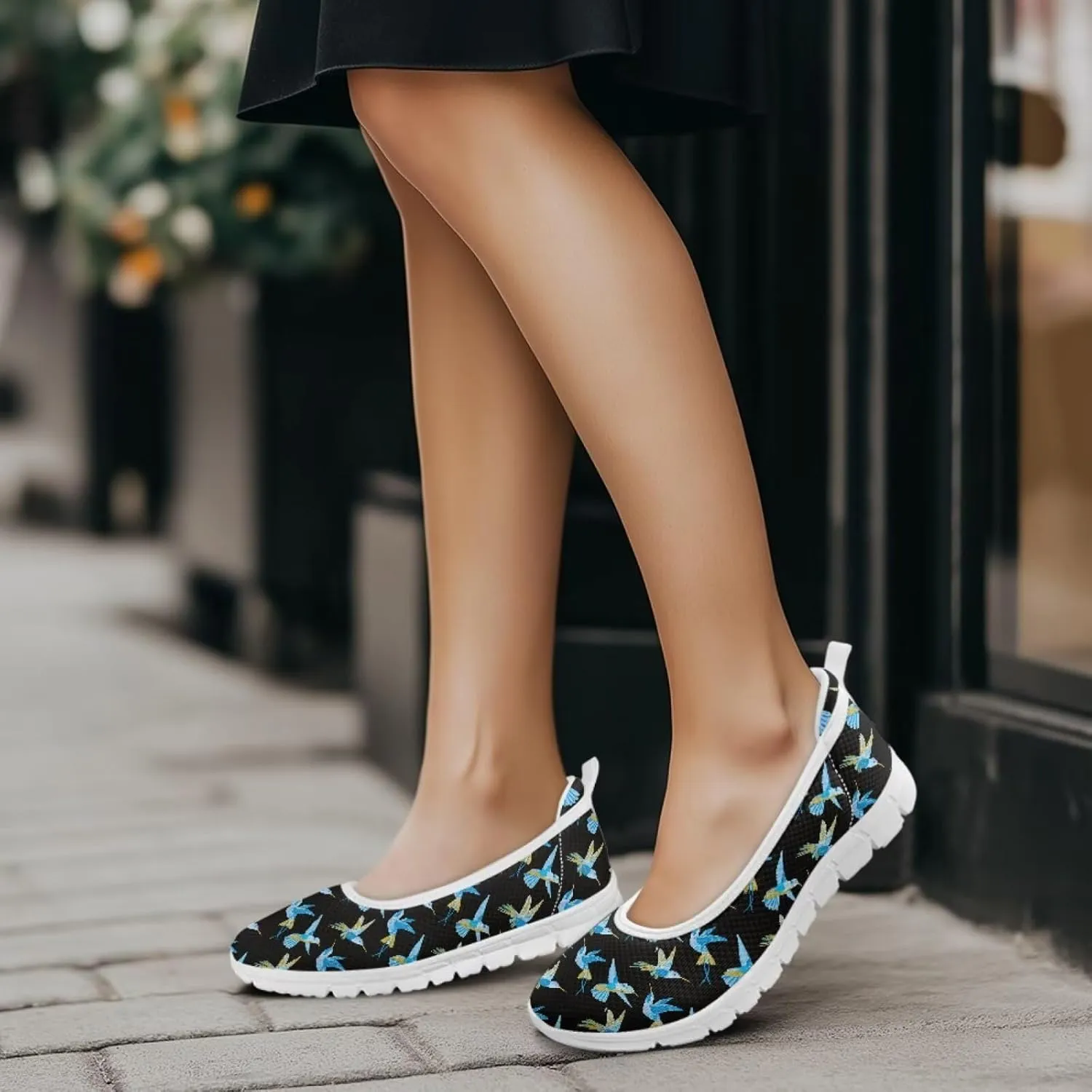 Creative Various Bird Prints Walking Shoes Women Dressy Slip On Ballet Flats Shoes Stylish Fit Comfort Casual Sneakers Daily Wear