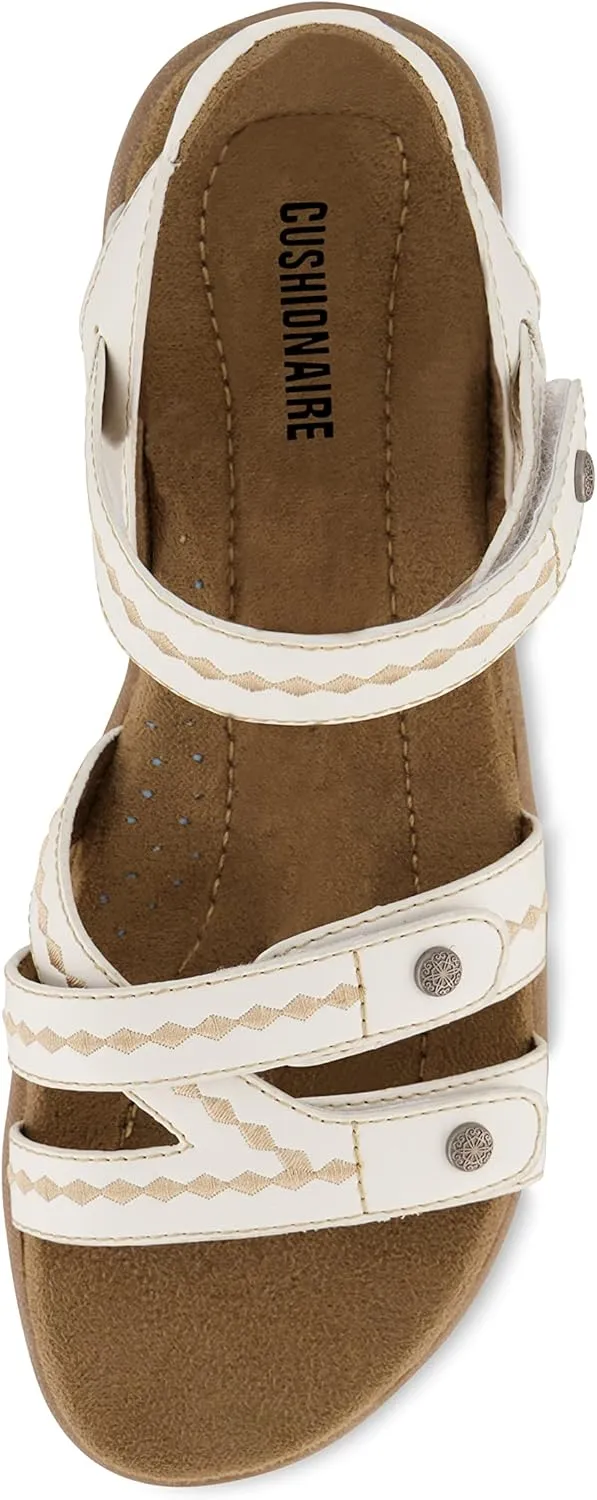 CUSHIONAIRE Women's Bartel Comfort Footbed Sandal with  Comfort
