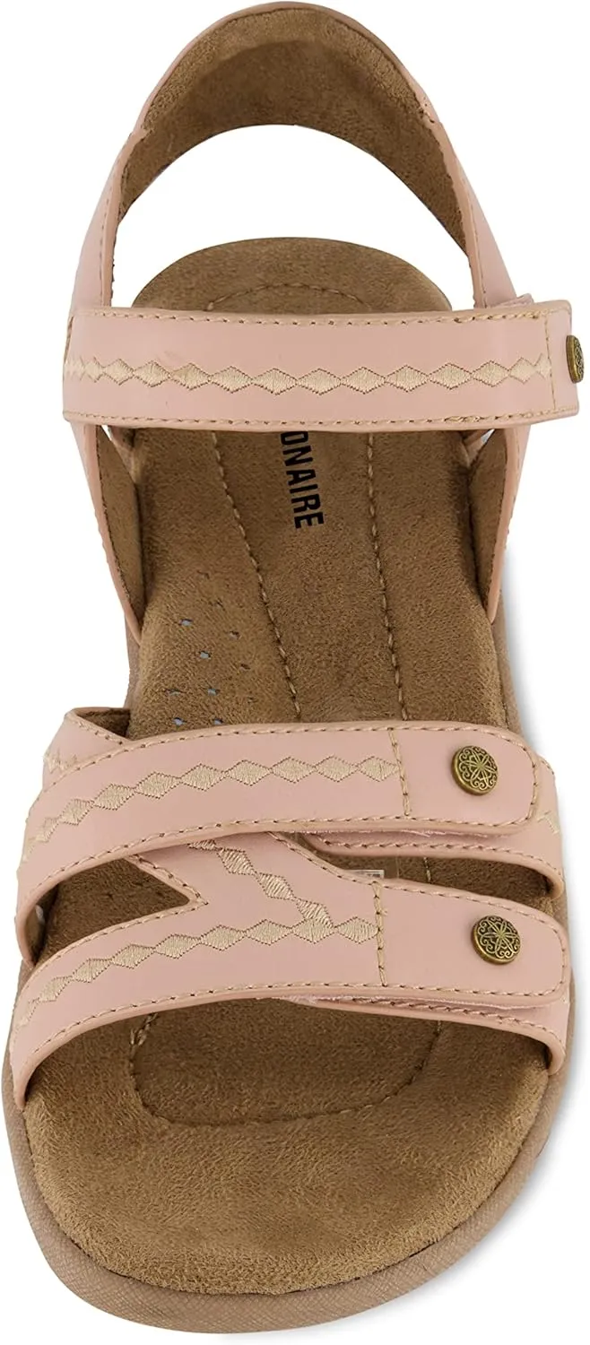 CUSHIONAIRE Women's Bartel Comfort Footbed Sandal with  Comfort