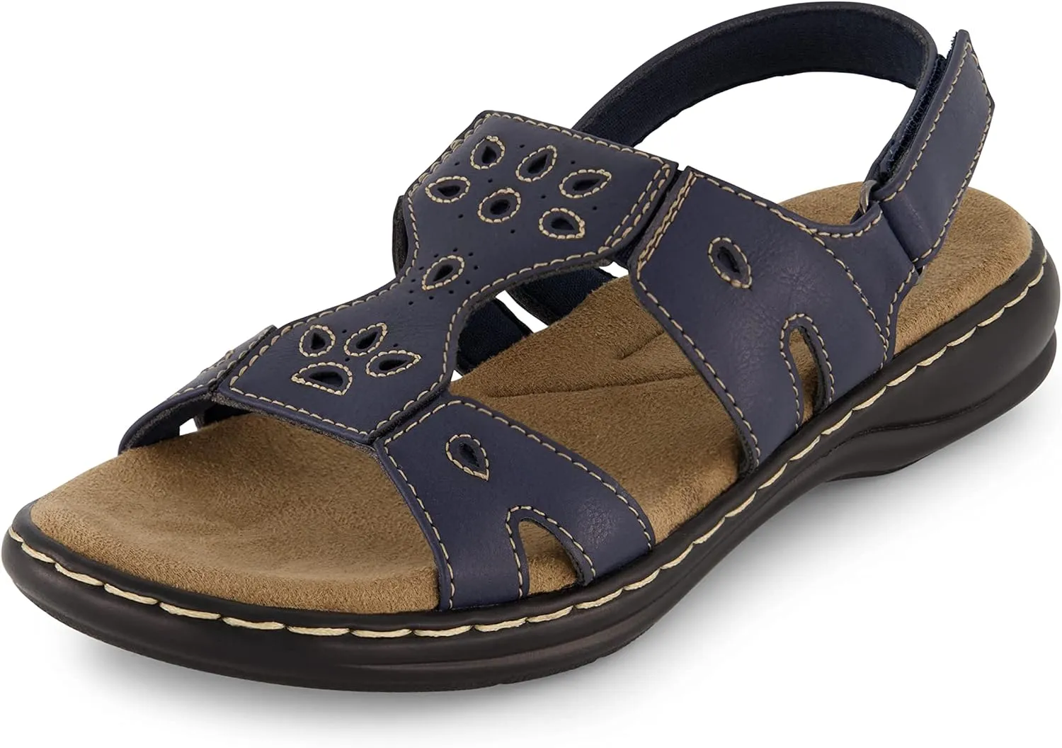 CUSHIONAIRE Women's Briar comfort sandal  Comfort Foam