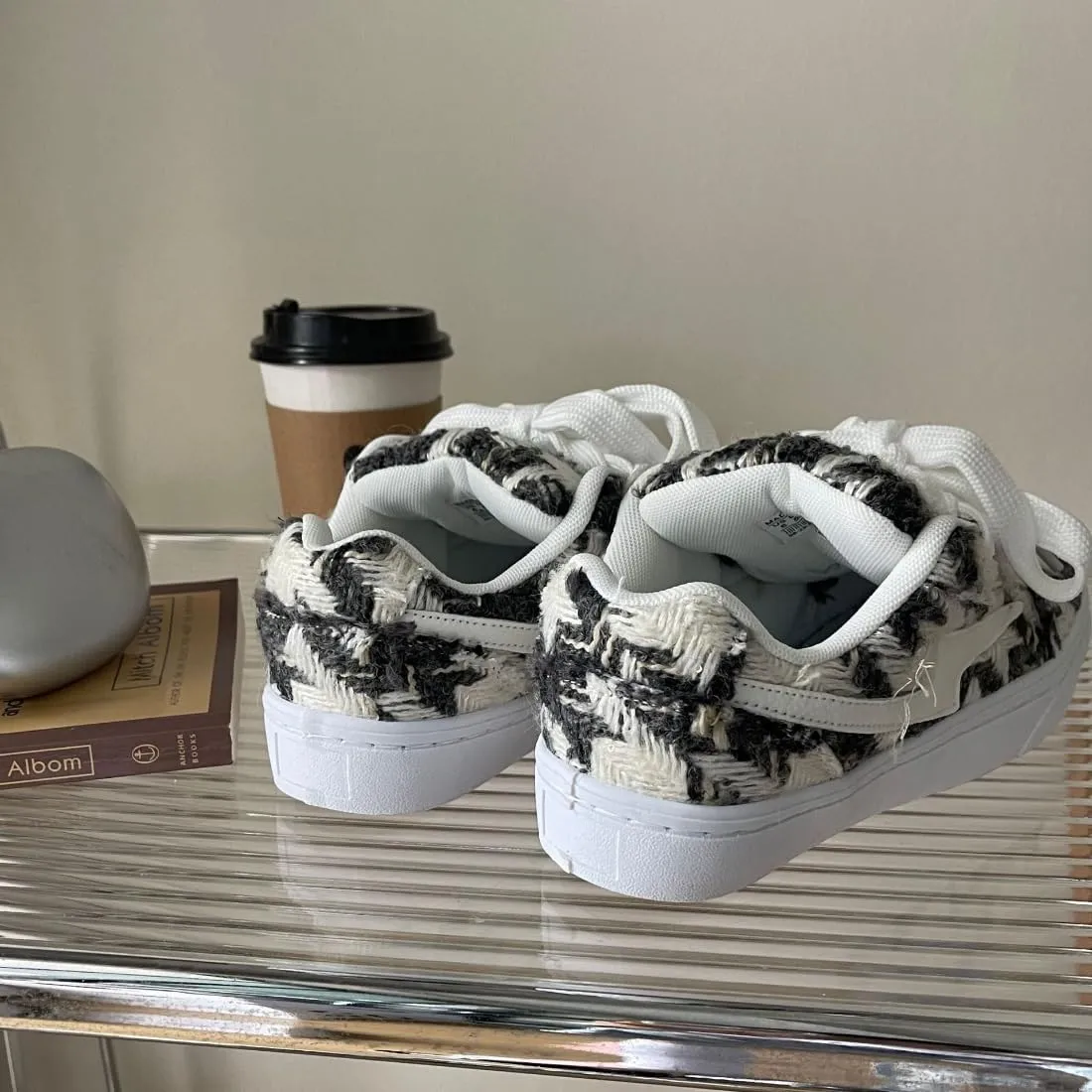 Cute Breathable Sneakers for Women Comfortable Thick Sole Casual Denim Couples' Style All-Season Walking Shoes