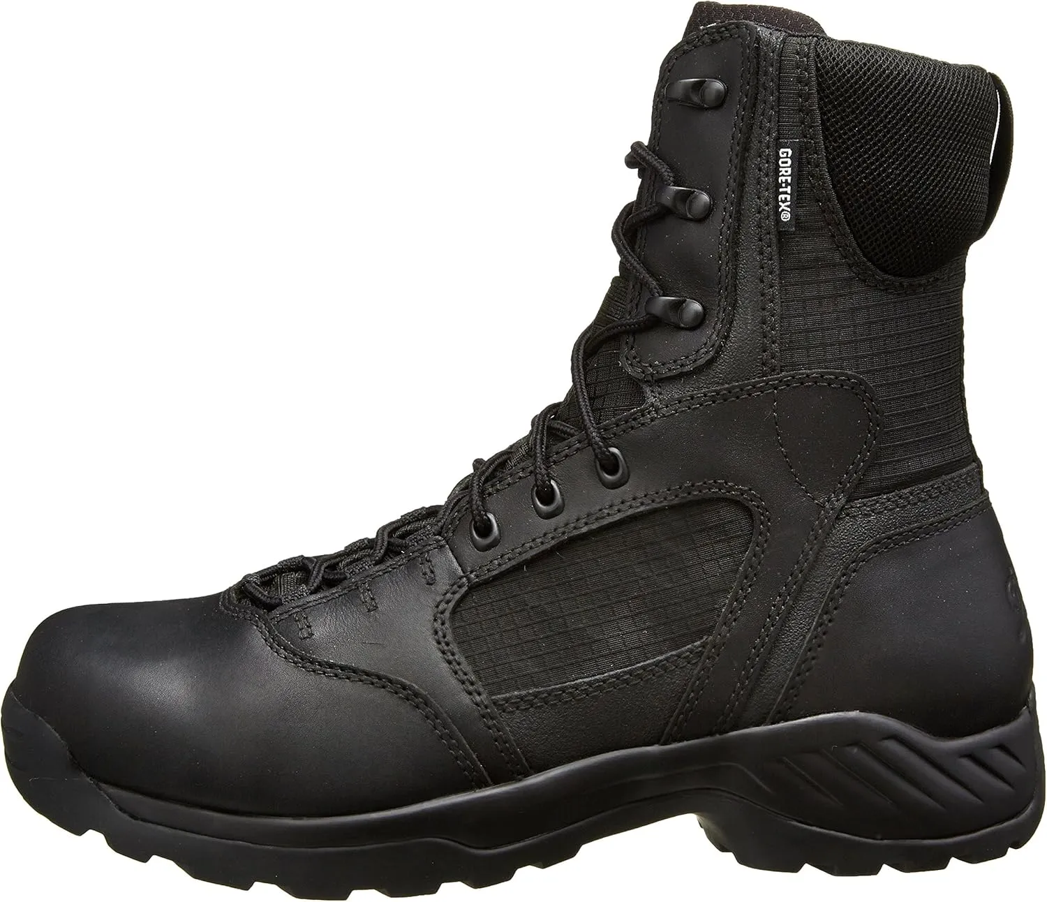 Danner Kinetic 8" Waterproof Tactical Boots for Men - Polishable Full-Grain Leather and Ripstop Nylon, Dual-Density Footbed & Slip-Resistant Outsole