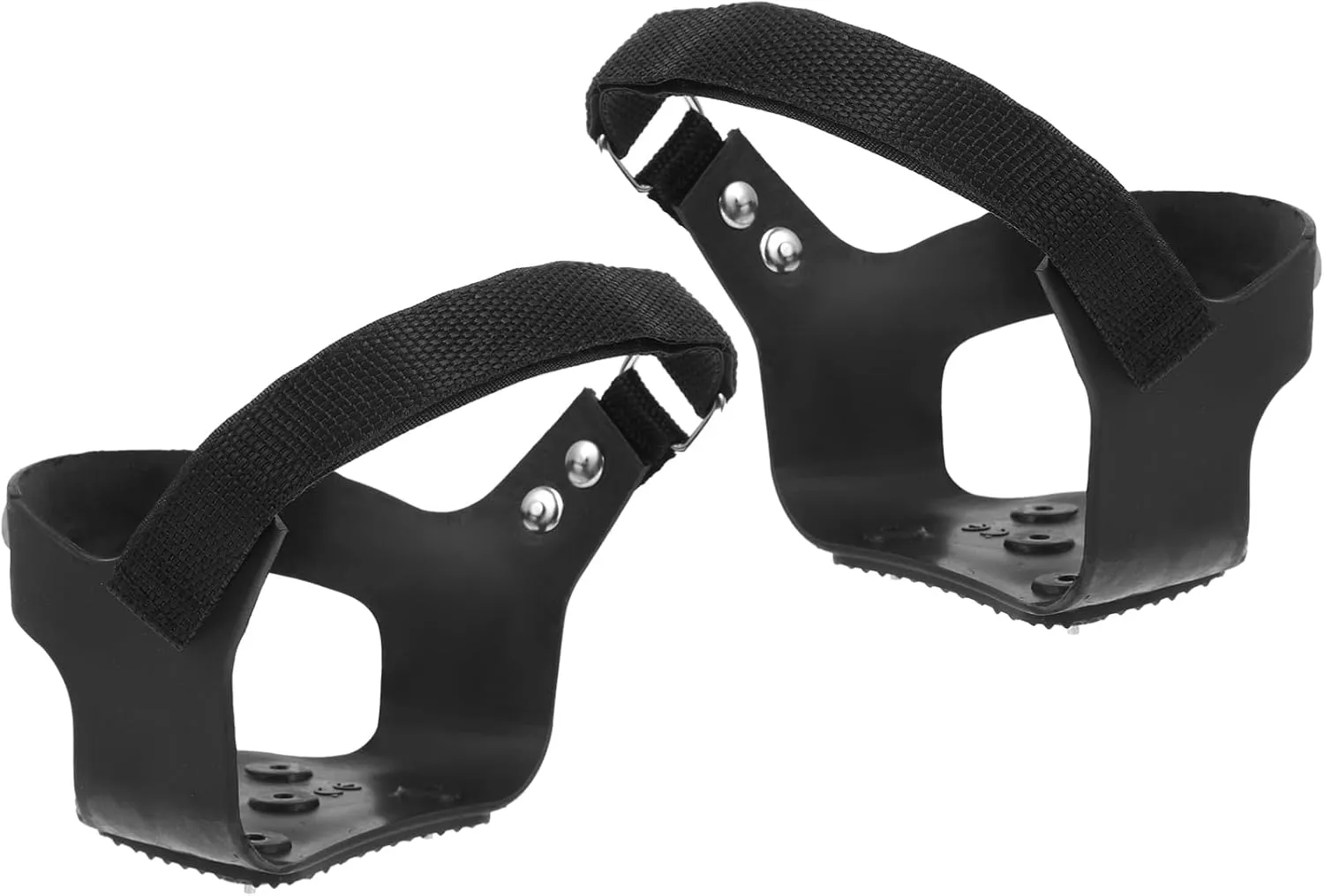 Didiseaon 1Pairs Outdoor Teeth Silicone Spikes Ice Snow Grips Crampons for Boots Shoes Reflective Stripe Safety Traction for Hiking Climbing and Jogging ICY Surfaces