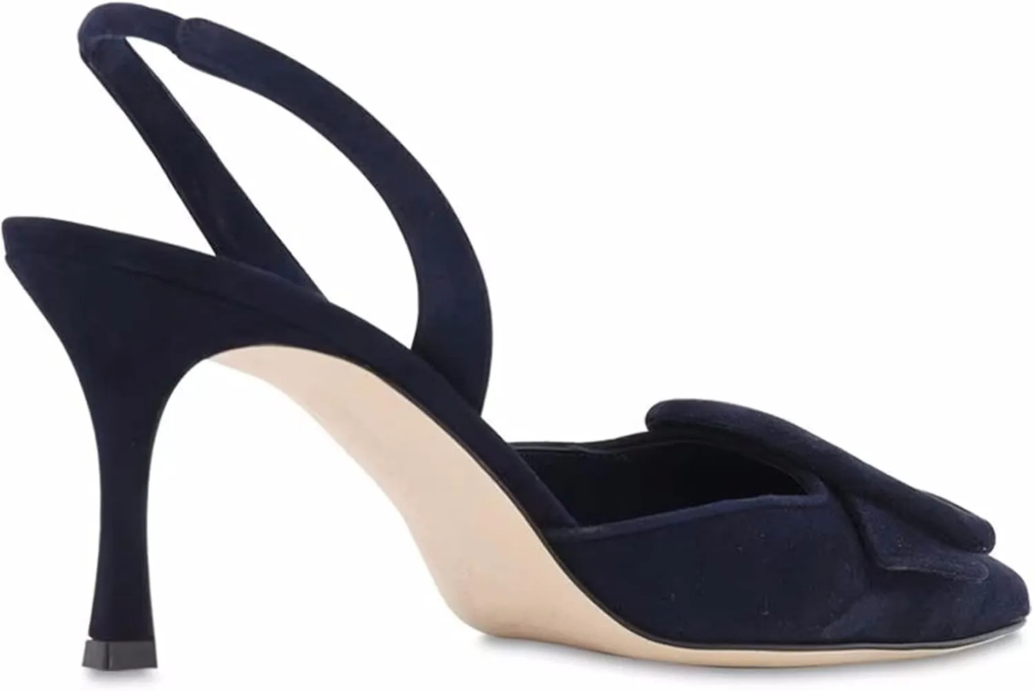 Divanne Slingback Pumps, Women's Pointed Toe Stiletto Pumps Buckle High Heeled Sandals Office Lady Casual Party Wedding Shoes