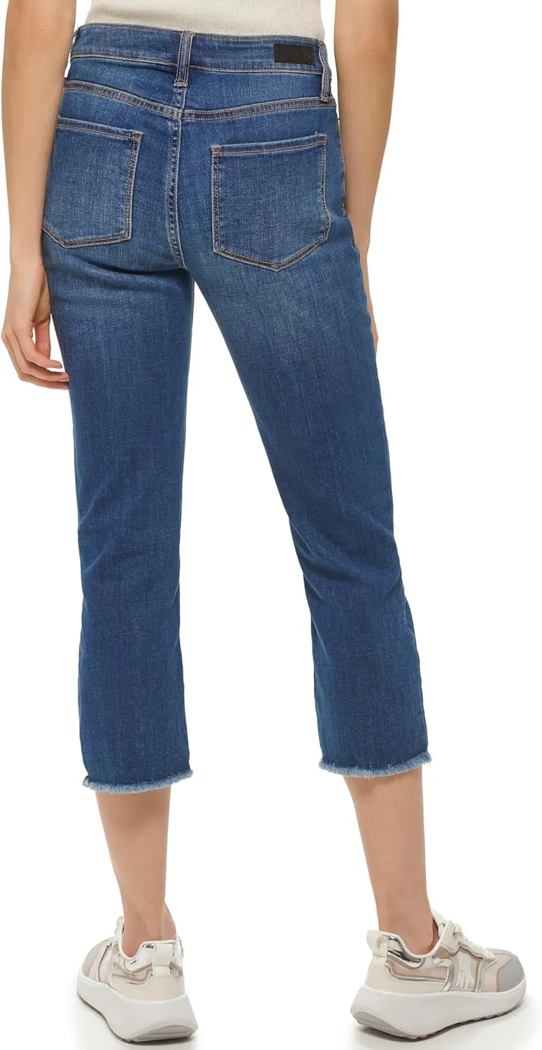 DKNY Women's Slim Straight Crop Jeans