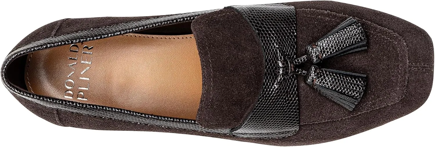 Donald Pliner Women's Kressida Dress Loafers, 2" Block Heels for Women, Slip-On Heels for Women