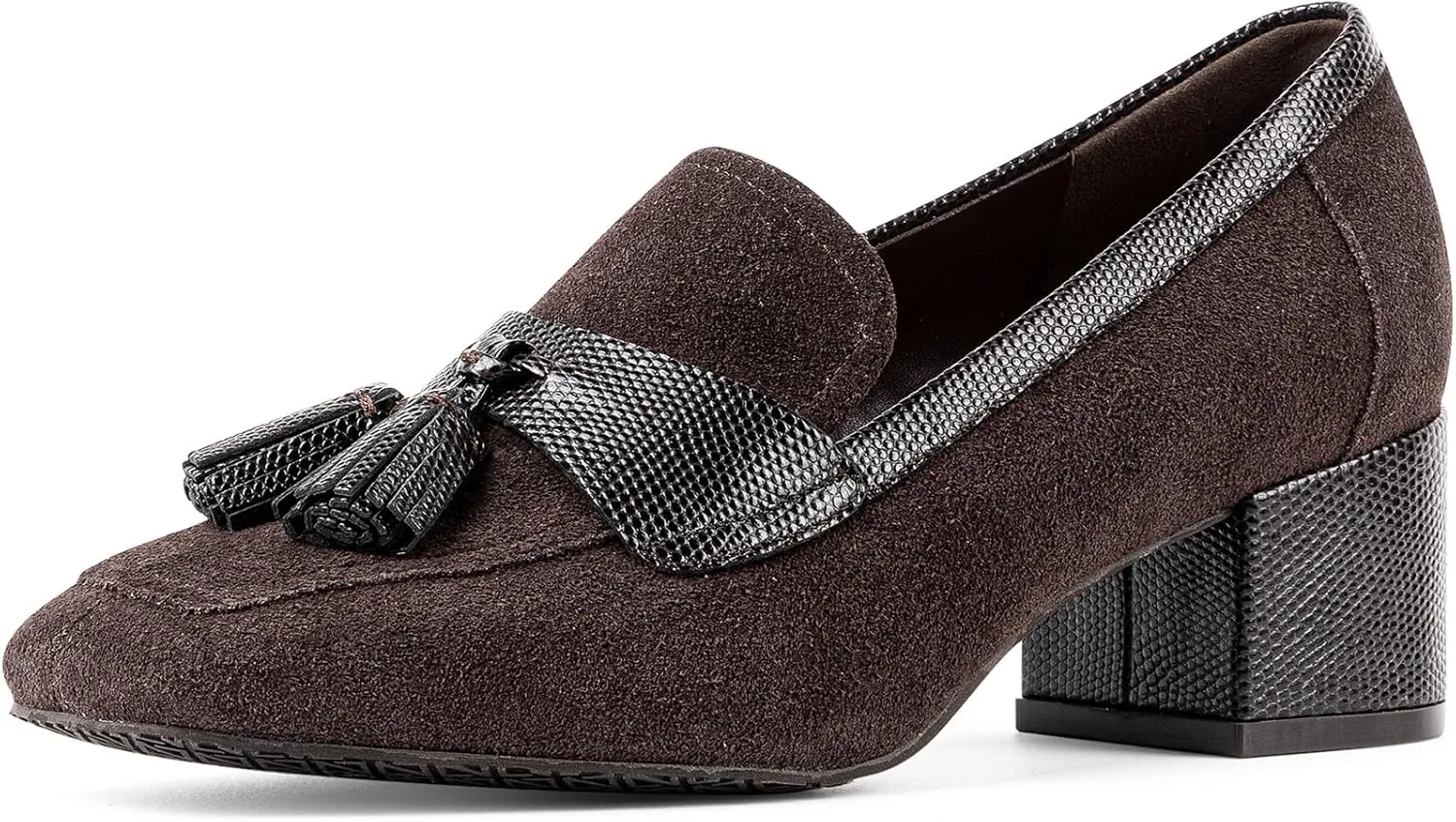Donald Pliner Women's Kressida Dress Loafers, 2" Block Heels for Women, Slip-On Heels for Women