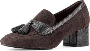 Donald Pliner Women's Kressida Dress Loafers, 2" Block Heels for Women, Slip-On Heels for Women
