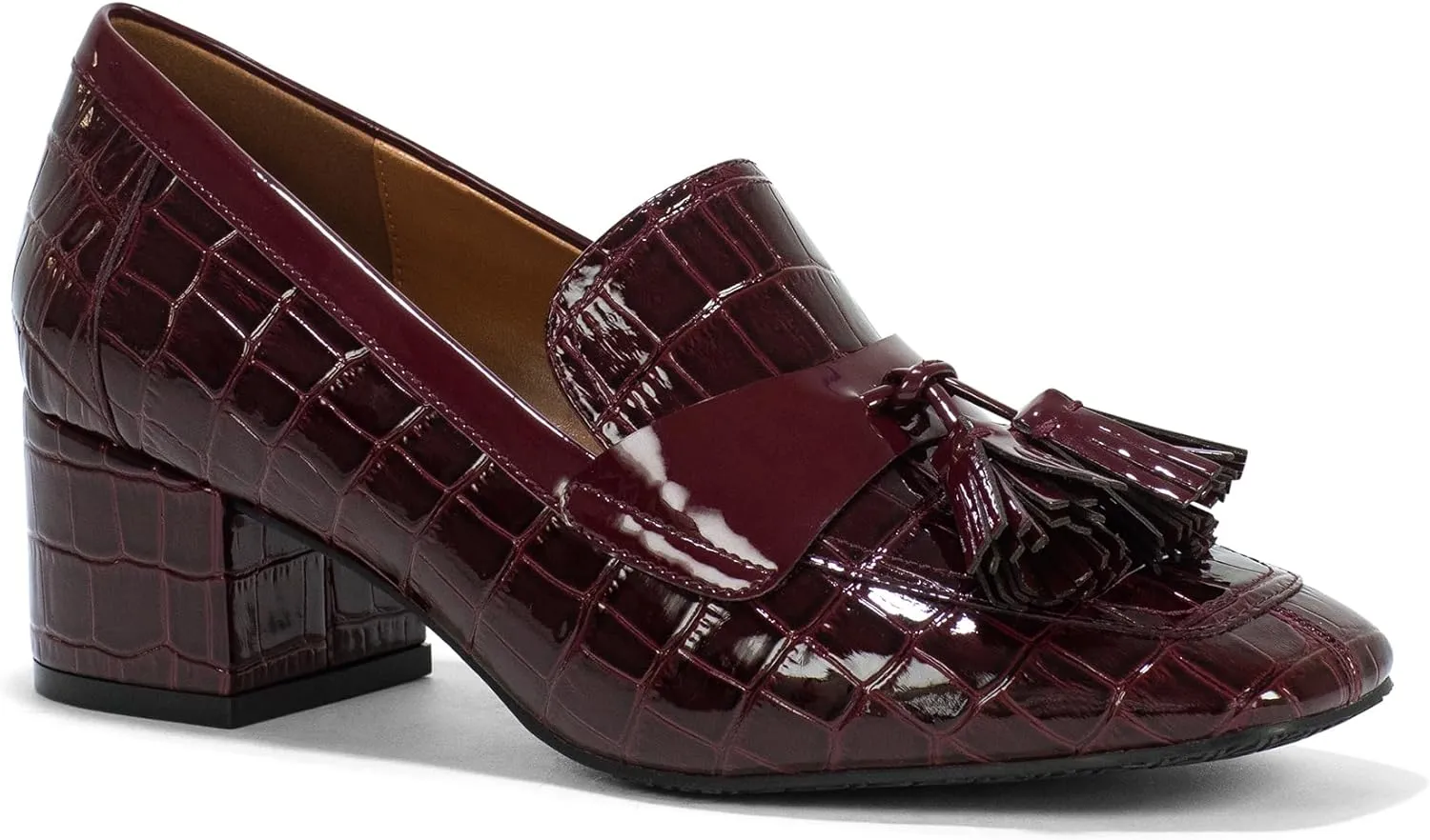 Donald Pliner Women's Kressida Dress Loafers, 2" Block Heels for Women, Slip-On Heels for Women