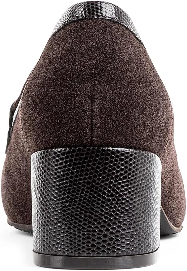 Donald Pliner Women's Kressida Dress Loafers, 2" Block Heels for Women, Slip-On Heels for Women