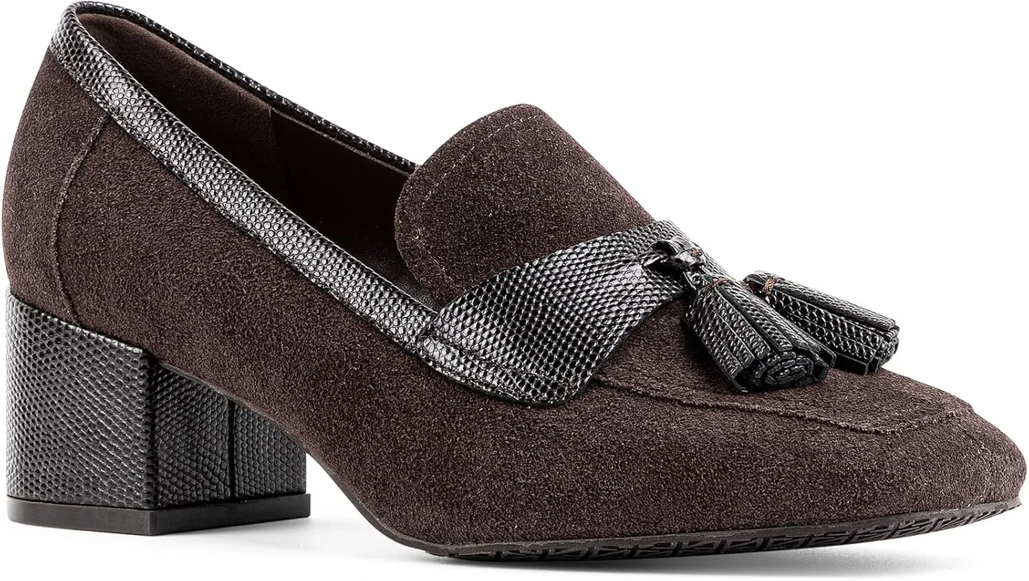 Donald Pliner Women's Kressida Dress Loafers, 2" Block Heels for Women, Slip-On Heels for Women
