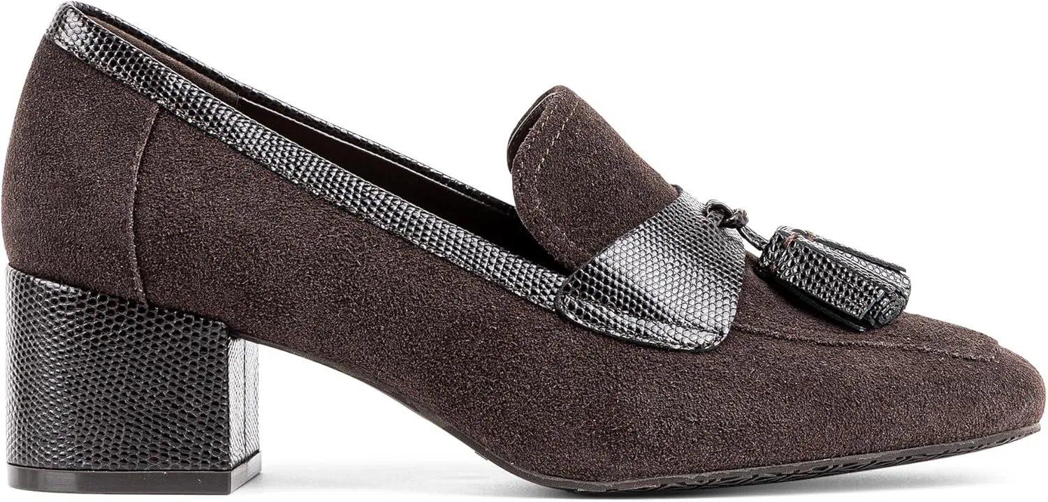 Donald Pliner Women's Kressida Dress Loafers, 2" Block Heels for Women, Slip-On Heels for Women
