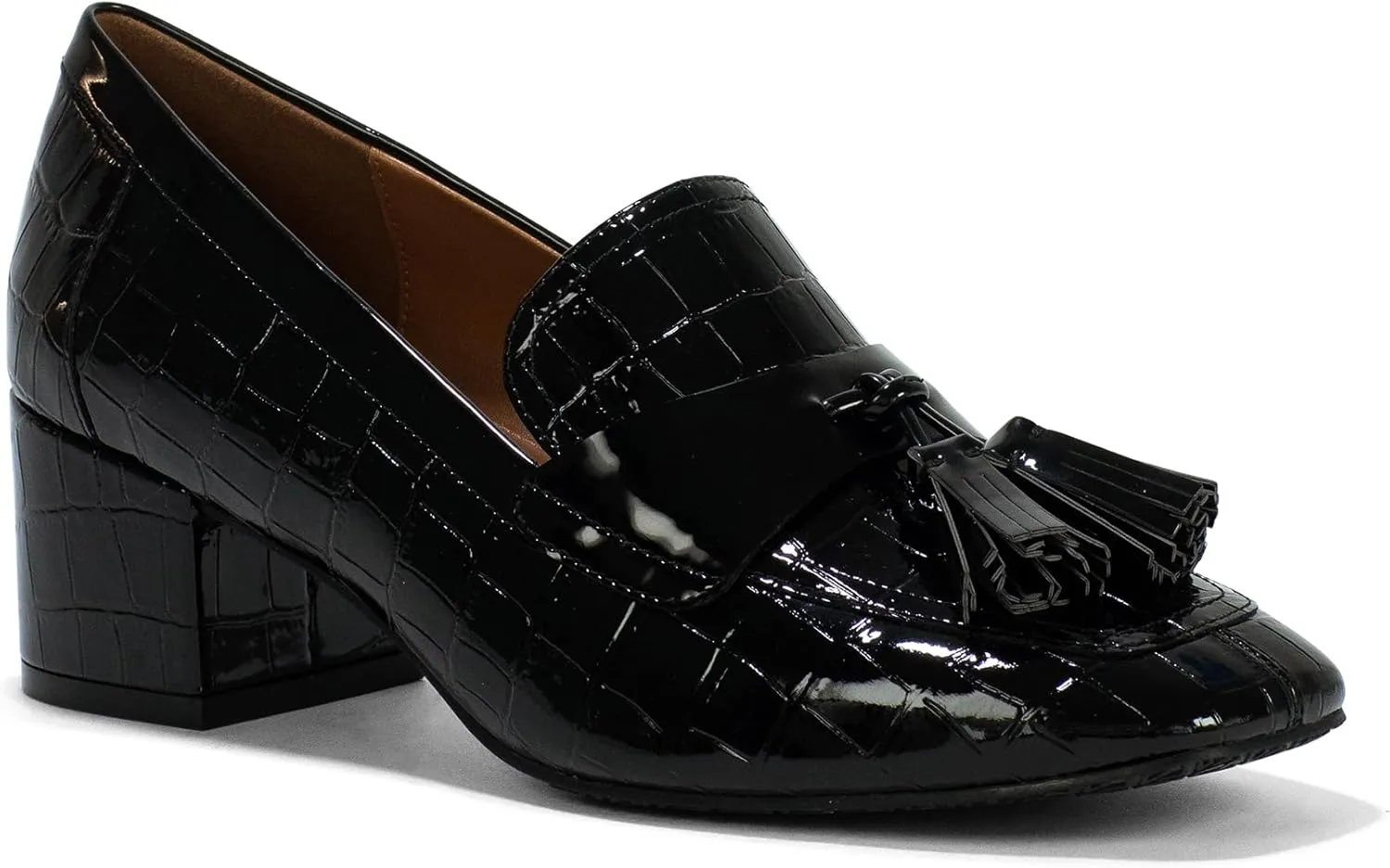 Donald Pliner Women's Kressida Dress Loafers, 2" Block Heels for Women, Slip-On Heels for Women