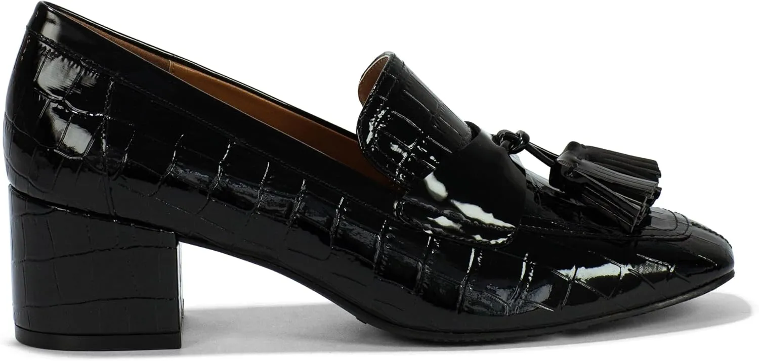 Donald Pliner Women's Kressida Dress Loafers, 2" Block Heels for Women, Slip-On Heels for Women