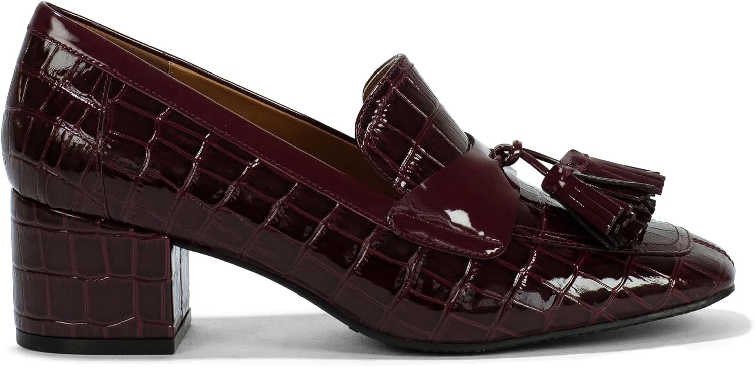 Donald Pliner Women's Kressida Dress Loafers, 2" Block Heels for Women, Slip-On Heels for Women